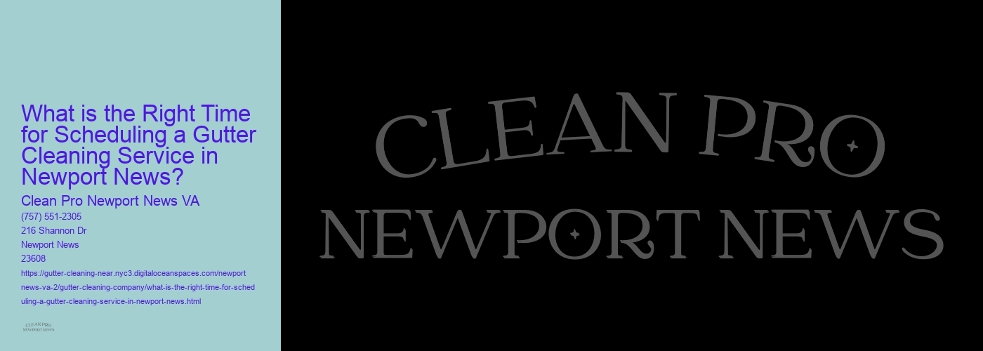 What is the Right Time for Scheduling a Gutter Cleaning Service in Newport News? 